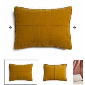 Parachute Toddler Linen Box Quilted Sham in Ochre